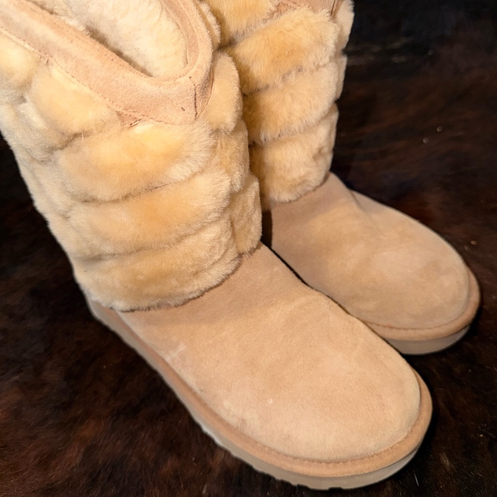 UGG Tan Fur Winter Boots